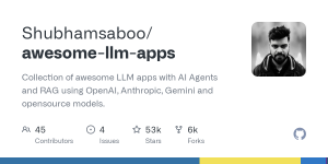 探索LLM应用的宝藏库：Awesome LLM Apps-一起撸毛吧