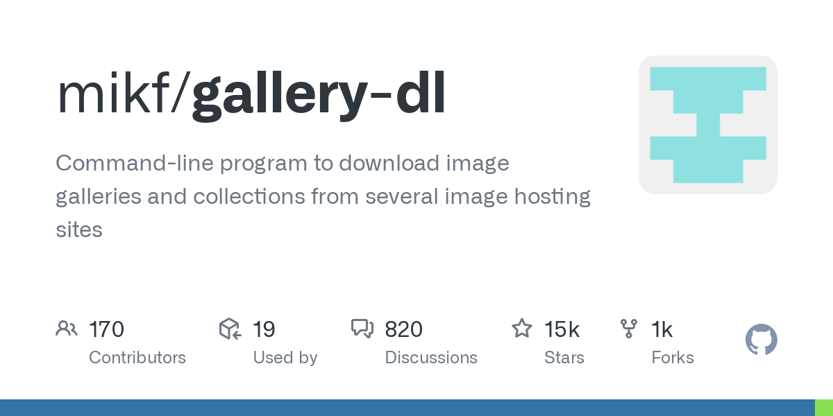 一键下载多个图库！命令行神器gallery-dl使用指南-一起撸毛吧