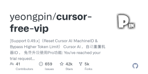 免费升级Cursor AI Pro功能!开源工具cursor-free-vip详解-一起撸毛吧